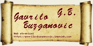 Gavrilo Buzganović vizit kartica